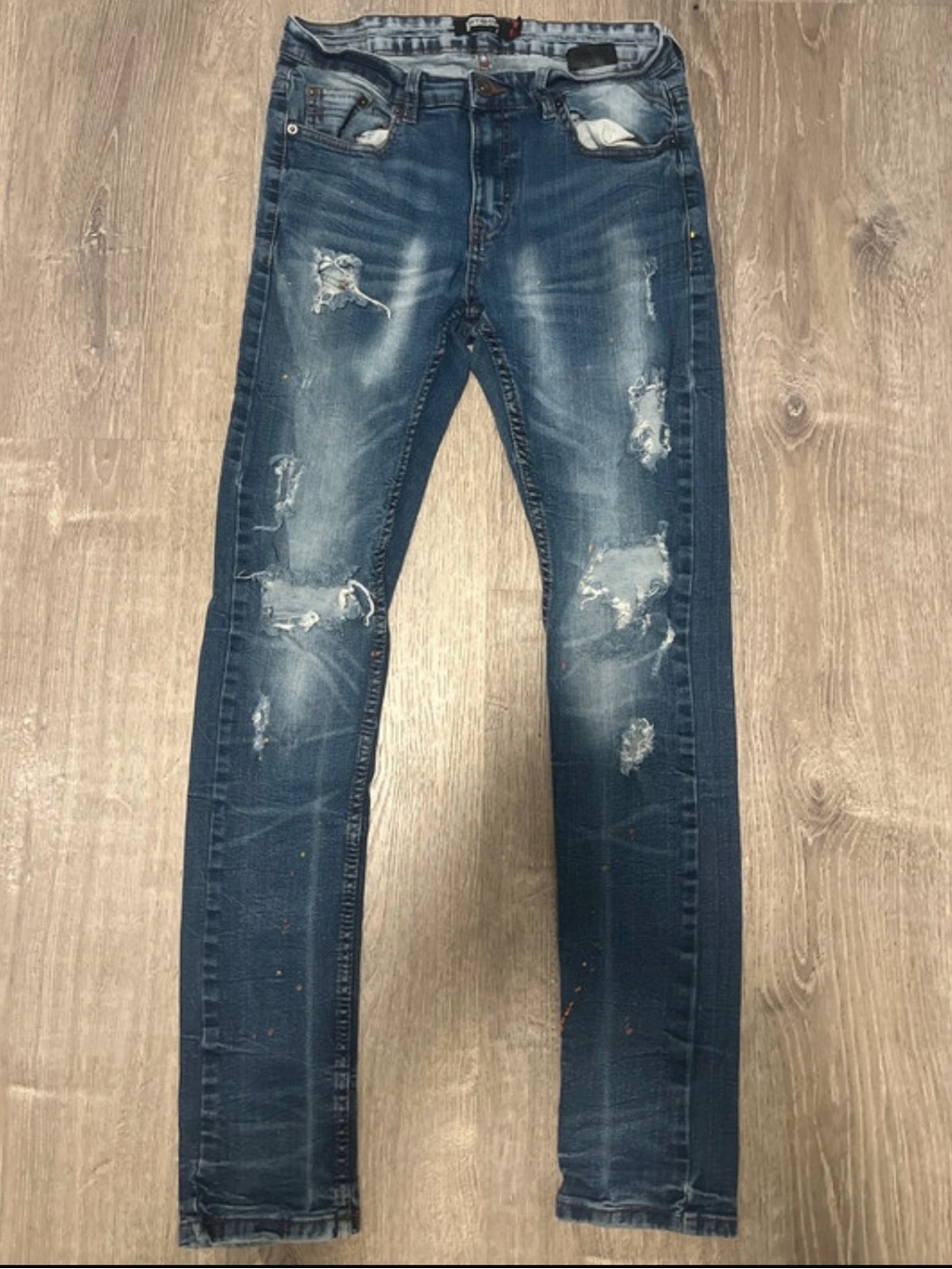 WTO2 Men’s Distressed Skinny Jeans Size 30x32